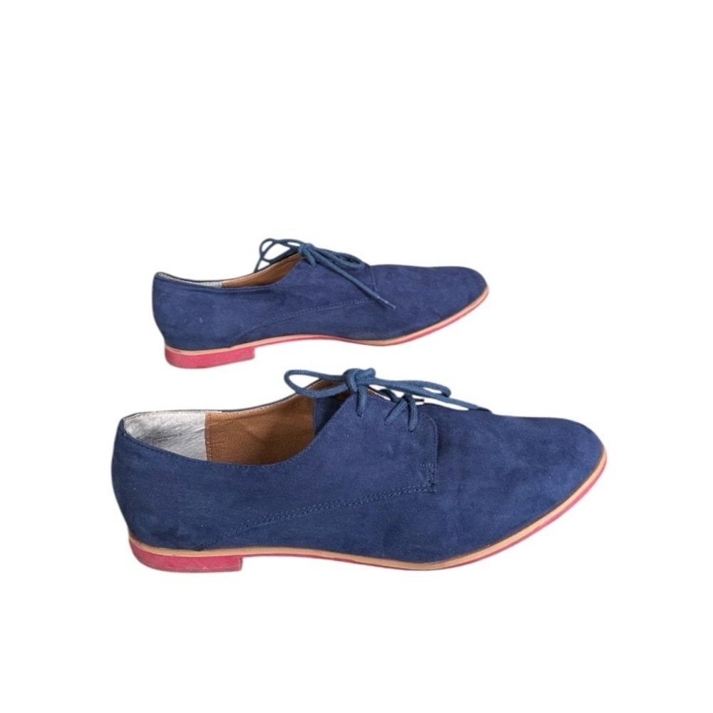 American Rag Cie women's flat navy shoes Navy Suede Lace-Up Oxford Shoes size 8M